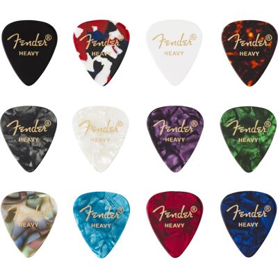 Fender 351 Celluloid Picks Medley Heavy Fender 351 Celluloid Picks Medley Heavy