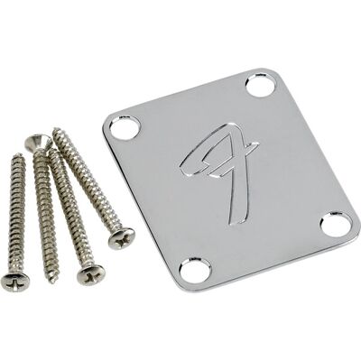 Fender 4-Bolt Vintage-Style Neck Plate F Logo Chrome Fender 4-Bolt Vintage-Style Neck Plate F Logo Chrome
