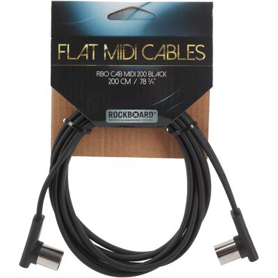 Rockboard Flat Midi Cable Black 200 Cm Rockboard Flat Midi Cable Black 200 Cm