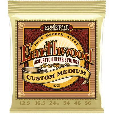 Ernie Ball 2005 Earthwood 80/20 Bronze Strings Custom Medium Ernie Ball 2005 Earthwood 80/20 Bronze Strings Custom Medium