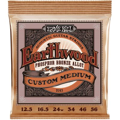 Ernie Ball 2143 Earthwood Phosphor Bronze Strings Custom Medium Ernie Ball 2143 Earthwood Phosphor Bronze Strings Custom Medium