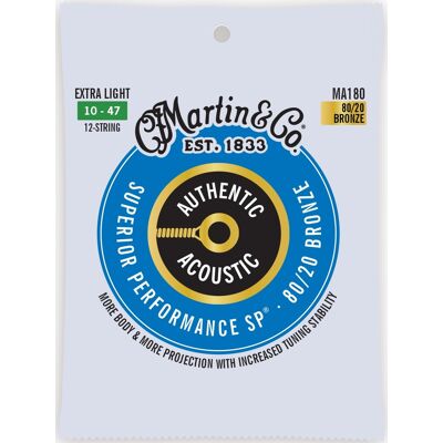 Martin Authentic Sp 80/20 Bronze 12-String Extra Light Martin Authentic Sp 80/20 Bronze 12-String Extra Light