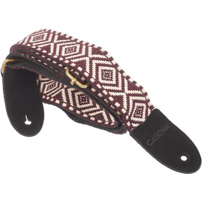 Cascha Cus-Jw6 Ukulele Strap Jacquard Ethnic Brown & White Cascha Cus-Jw6 Ukulele Strap Jacquard Ethnic Brown & White