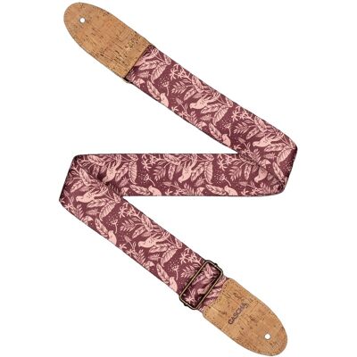 Cascha Cgs-Vc1 Guitar Strap Vegan Cork Mauve Birds Cascha Cgs-Vc1 Guitar Strap Vegan Cork Mauve Birds