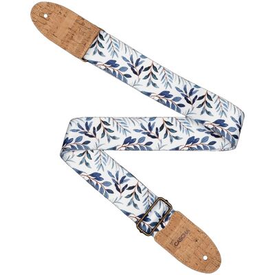 Cascha Cgs-Vc3 Guitar Strap Vegan Cork Blue Twigs Cascha Cgs-Vc3 Guitar Strap Vegan Cork Blue Twigs