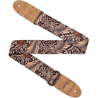 Cascha Cgs-Vc6 Guitar Strap Vegan Cork Midnight Jungle Cascha Cgs-Vc6 Guitar Strap Vegan Cork Midnight Jungle