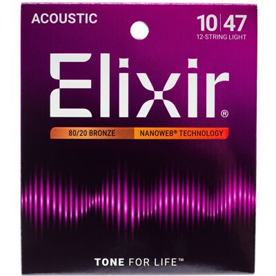 Elixir Nanoweb 80/20 Bronze 12-String Light Elixir Nanoweb 80/20 Bronze 12-String Light