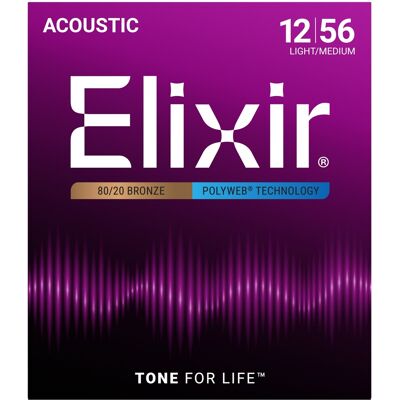 Elixir Polyweb 80/20 Bronze Light-Medium Elixir Polyweb 80/20 Bronze Light-Medium