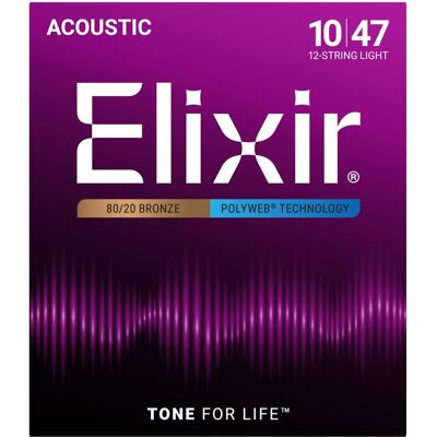Elixir Polyweb 80/20 Bronze 12-String Light Elixir Polyweb 80/20 Bronze 12-String Light