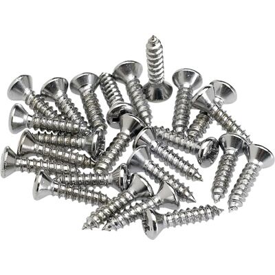 Fender Control Plate Mounting Screws Chrome Fender Control Plate Mounting Screws Chrome