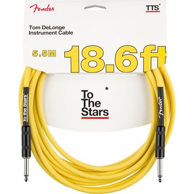 Fender Tom Delonge 18.6' To The Stars Instrument Cable, Graffiti Yello Fender Tom Delonge 18.6' To The Stars Instrument Cable, Graffiti Yello