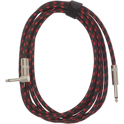 Amumu Woven Instrument Cable Red Angled 3 M Amumu Woven Instrument Cable Red Angled 3 M
