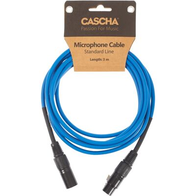 Cascha Standard Line Mic Cable Blue 3m Cascha Standard Line Mic Cable Blue 3m