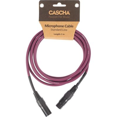 Cascha Standard Line Mic Cable Purple 3m Cascha Standard Line Mic Cable Purple 3m