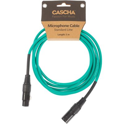 Cascha Standard Line Mic Cable Green 3m Cascha Standard Line Mic Cable Green 3m