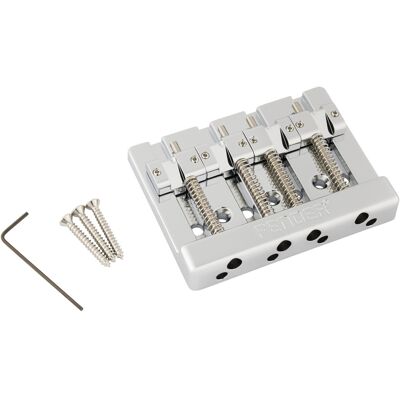 Fender Himass String-Through Bass Bridge Brass Saddles Chrome Fender Himass String-Through Bass Bridge Brass Saddles Chrome