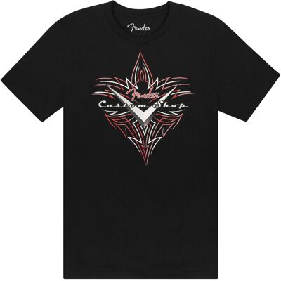 Fender Custom Shop Pinstripe T-Shirt Black Xxl Fender Custom Shop Pinstripe T-Shirt Black Xxl