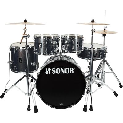 Sonor Aqx Studio Set Black Midnight Sparkle Sonor Aqx Studio Set Black Midnight Sparkle