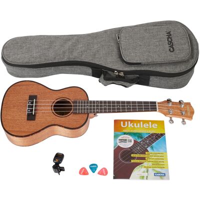 Cascha Hh 2036 Cz Concert Mahogany Ukulele Bundle Cascha Hh 2036 Cz Concert Mahogany Ukulele Bundle