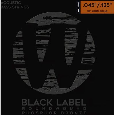 Warwick Black Label Acoustic Phosphor Bronze 5 Medium .045-.135 Long S Warwick Black Label Acoustic Phosphor Bronze 5 Medium .045-.135 Long S