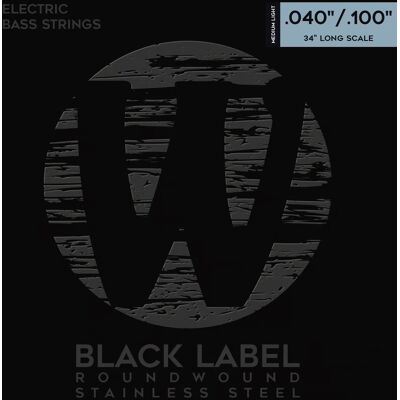 Warwick Black Label Stainless Steel 4 Medium Light .040-.100 Warwick Black Label Stainless Steel 4 Medium Light .040-.100