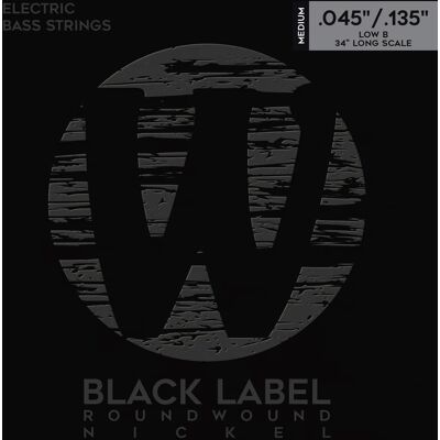Warwick Black Label Nickel-Plated Steel 5 Low B Medium .045-.135 Warwick Black Label Nickel-Plated Steel 5 Low B Medium .045-.135