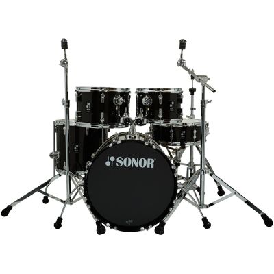 Sonor Aqx Kids Black Midnight Sparkle 5 Piece Drum Set Sonor Aqx Kids Black Midnight Sparkle 5 Piece Drum Set