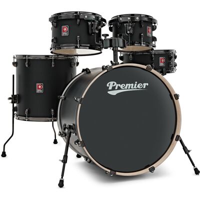 Premier Artist 22" 5pc Modern Rock Shell Pack Matte Black Premier Artist 22" 5pc Modern Rock Shell Pack Matte Black