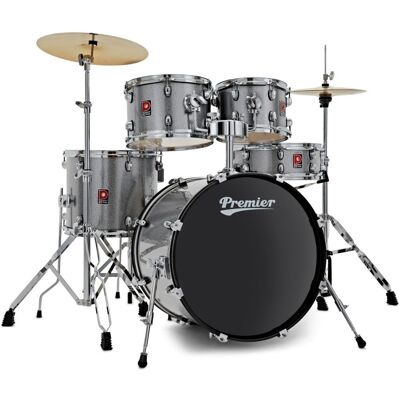 Premier Revolution 20" 5pc Drum Kit Gunmetal Sparkle Premier Revolution 20" 5pc Drum Kit Gunmetal Sparkle