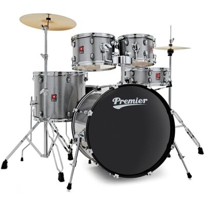 Premier Revolution 22" 5pc Drum Kit Gunmetal Sparkle Premier Revolution 22" 5pc Drum Kit Gunmetal Sparkle
