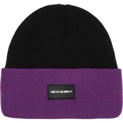Oakley TC STRETCH LOGO BEANIE BLACKOUT ULTRA PURPLE One Size Oakley TC STRETCH LOGO BEANIE BLACKOUT ULTRA PURPLE One Size
