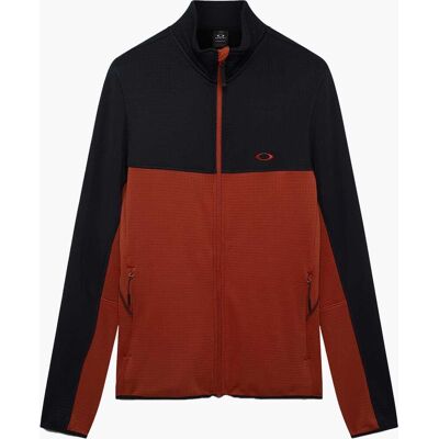 Oakley CANOPY FULL ZIP SWEATSHIRT BLACKOUT FLAME RED M Oakley CANOPY FULL ZIP SWEATSHIRT BLACKOUT FLAME RED M