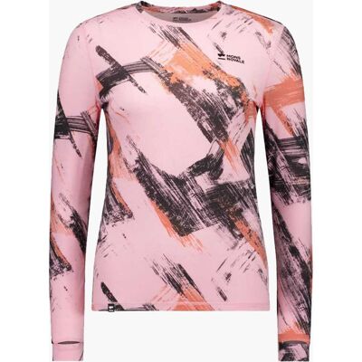 Base MONS ROYALE WMN CASCADE LS PAINTBRUSH PINK S Base MONS ROYALE WMN CASCADE LS PAINTBRUSH PINK S