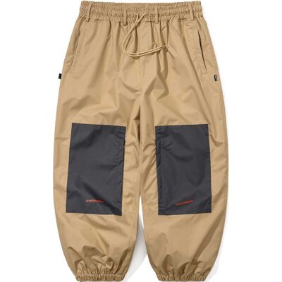 BS RABBIT DUAL TONE SUPER WIDE JOGGER PANTS BEIGE XL BS RABBIT DUAL TONE SUPER WIDE JOGGER PANTS BEIGE XL