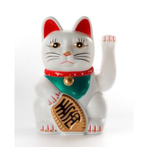 Ancient Wisdom Kočka štěstí Maneki Neko - bílá