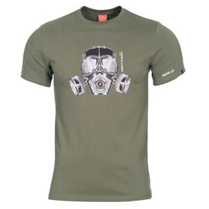 Pentagon® Tactical Pánské tričko Gas mask Pentagon® – Olive Green (Barva: Olive Green, Velikost: XXL)