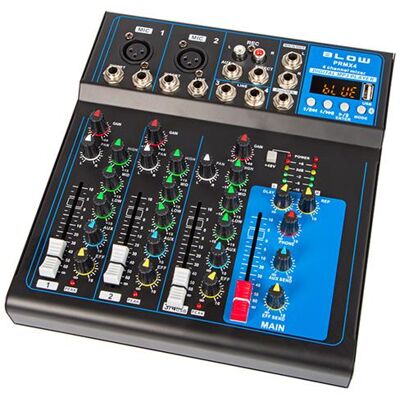 Mixér PRMX 4 - 4 kanály, USB, echo efekt Mixér PRMX 4 - 4 kanály, USB, echo efekt