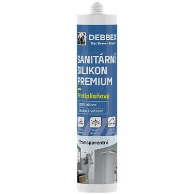 Silikon sanitární DEBBEX PREMIUM transparentní 280ml Silikon sanitární DEBBEX PREMIUM transparentní 280ml