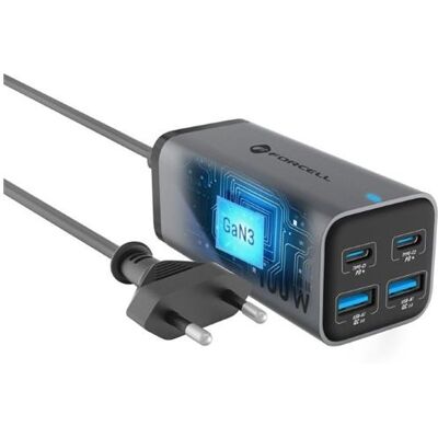 Stolní nabíječka Forcell GaN III 100W - Smartphone, Tablet, Notebook Stolní nabíječka Forcell GaN III 100W - Smartphone, Tablet, Notebook