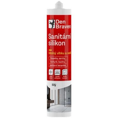 Silikon sanitární DEN BRAVEN bílý 280ml Silikon sanitární DEN BRAVEN bílý 280ml