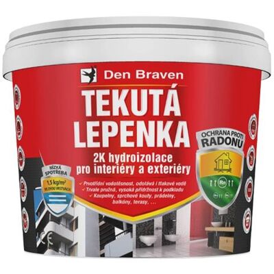 Tekutá lepenka DEN BRAVEN šedá 14kg Tekutá lepenka DEN BRAVEN šedá 14kg