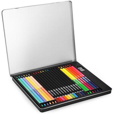 Pastelky trojhranné EASY Creative klasické a oboustranné 24ks / 36 barev v kovové krabičce Pastelky trojhranné EASY Creative klasické a oboustranné 24ks / 36 barev v kovové krabičce