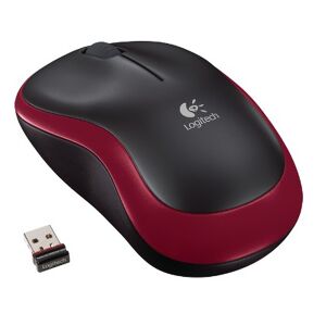LOGITECH myš Logitech Wireless Mouse M185 nano červená