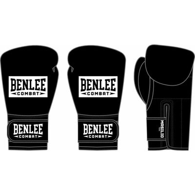 Kožené boxerské rukavice Benlee - unisex - černá - 18 oz Kožené boxerské rukavice Benlee - unisex - černá - 18 oz