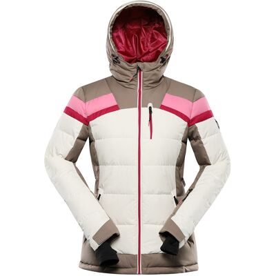 Dámská péřová lyžařská bunda s membránou ptx ALPINE PRO FERERA creme - unisex - krémová - XL Dámská péřová lyžařská bunda s membránou ptx ALPINE PRO FERERA creme - unisex - krémová - XL