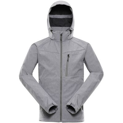 Pánská softshellová bunda s membránou ALPINE PRO LANC high rise - unisex - černá - XS Pánská softshellová bunda s membránou ALPINE PRO LANC high rise - unisex - černá - XS