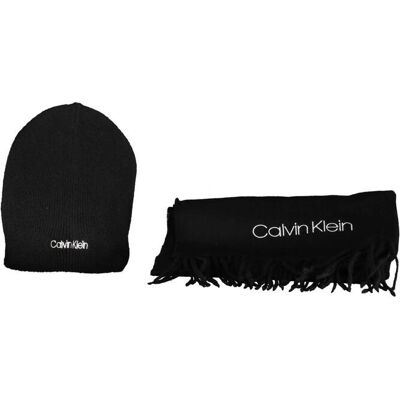 Calvin Klein Unisex Scarf-Beanie Set - female - černá - One size Calvin Klein Unisex Scarf-Beanie Set - female - černá - One size
