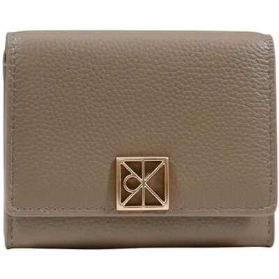 Calvin Klein kožená peněženka - female - kaki - UNICA Calvin Klein kožená peněženka - female - kaki - UNICA