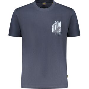 Boss Modré tričko s krátkým rukávem pro muže - male - XL Boss Modré tričko s krátkým rukávem pro muže - male - XL