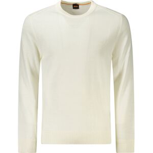 Pánský bílý svetr HUGO BOSS - male - krémová - XXL Pánský bílý svetr HUGO BOSS - male - krémová - XXL